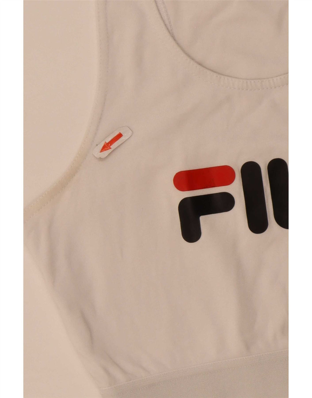 Fila Γυναικείο Crop Graphic Vest Top UK 8 Small White