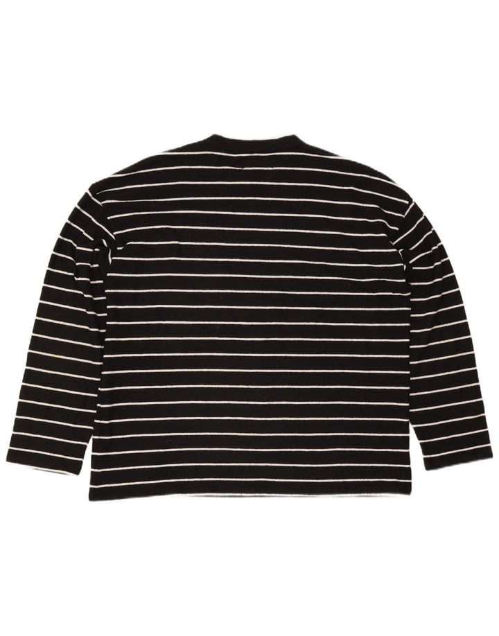 All Saints Womens Oversized UK 16 Large Μαύρος Ριγέ Πολυεστέρας