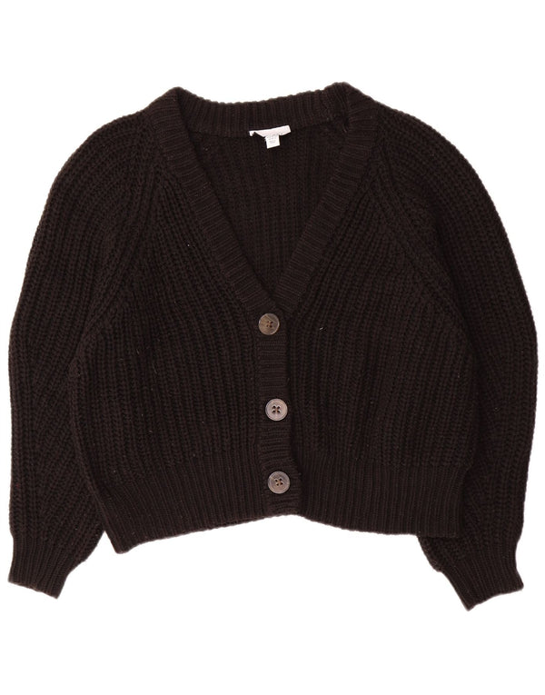 Γυναικείο πουλόβερ με ζακέτα Topshop Crop Oversized UK 14 Medium Black Acrylic