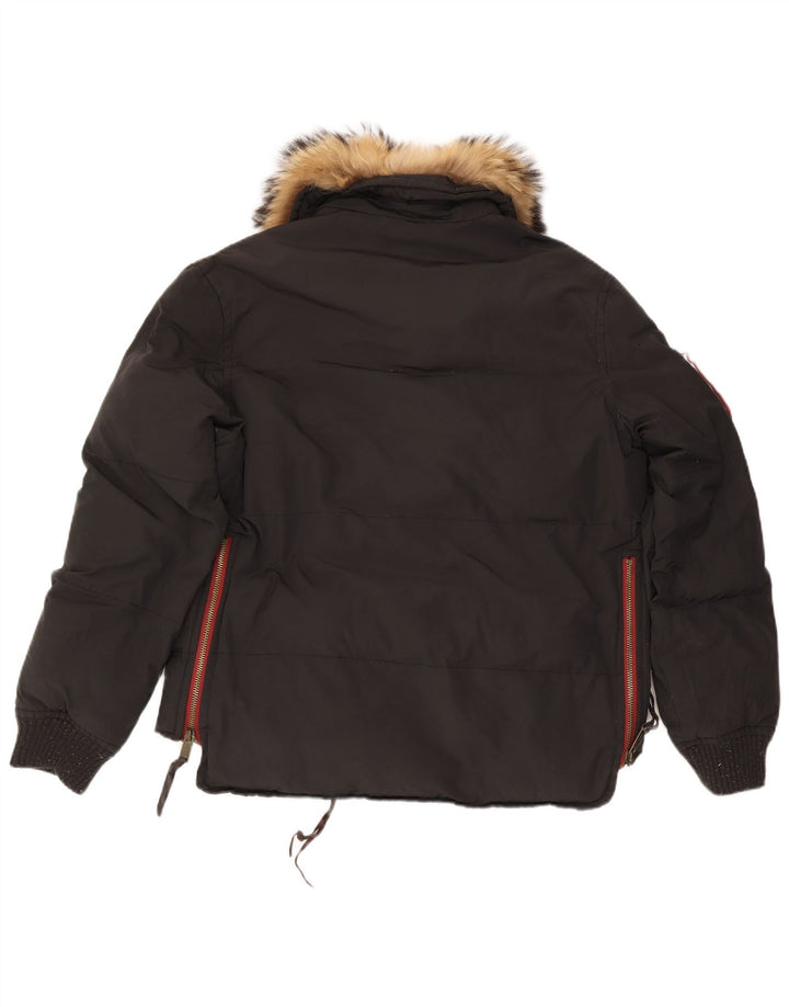 Ανδρικό μπουφάν Dsquared με επένδυση IT 52 XL Μαύρο Colourblock Βαμβακερό