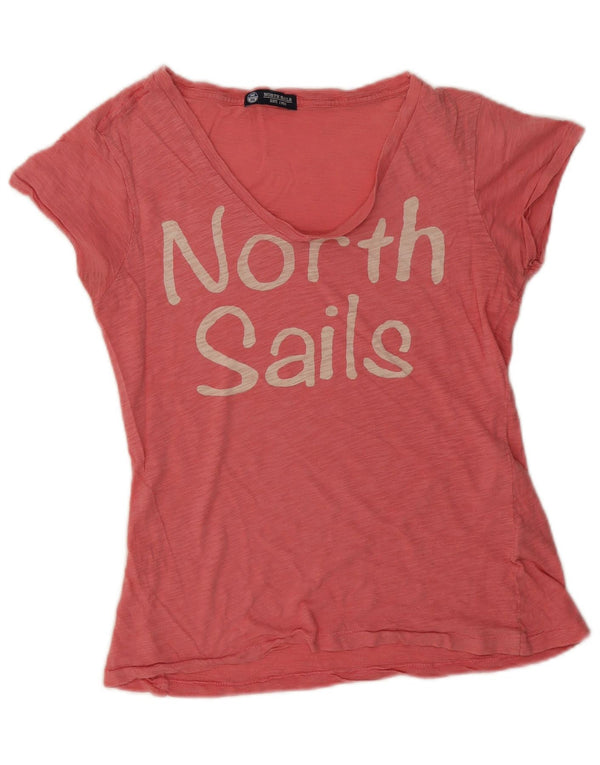 Γυναικείο γραφικό μπλουζάκι North Sails UK 14 Medium Pink Flecked