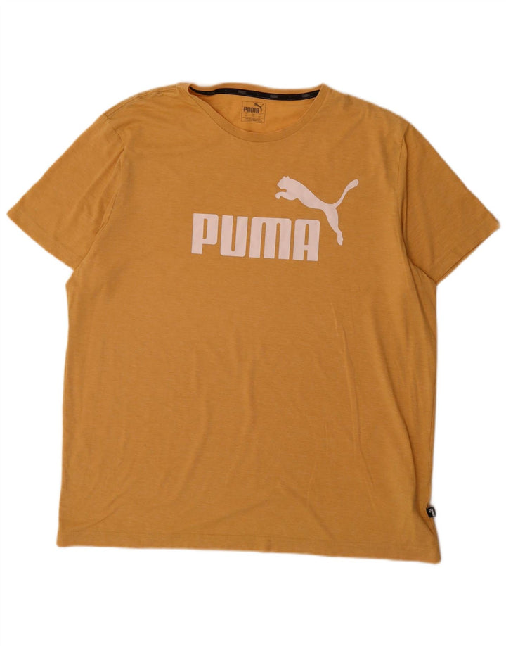 Ανδρικό γραφικό μπλουζάκι Puma 2XL κίτρινο πολυεστέρας