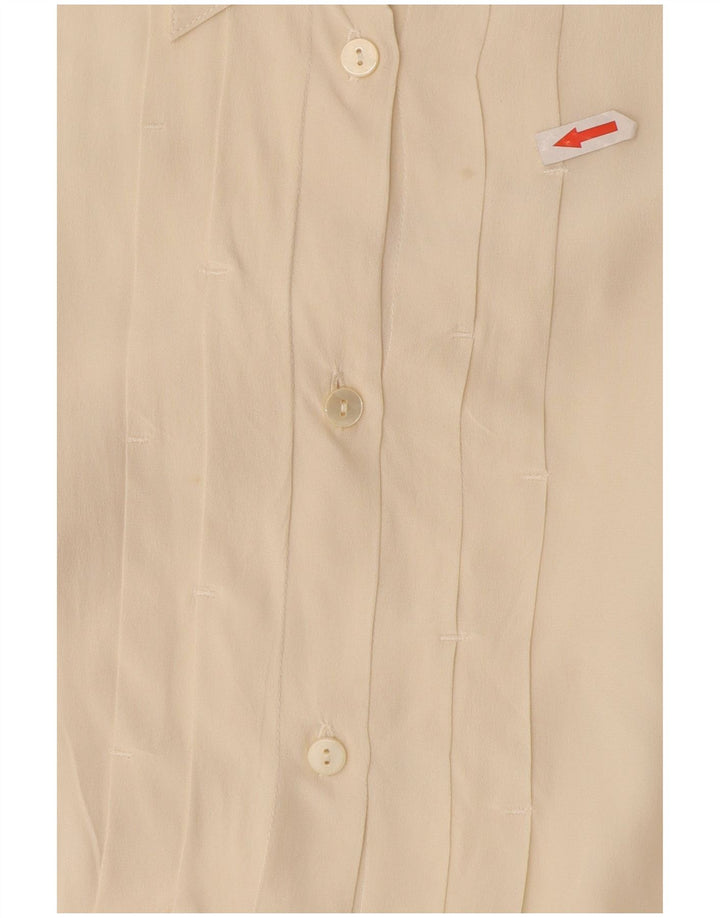 Vintage γυναικείο επίσημο πουκάμισο UK 16 Large Off White