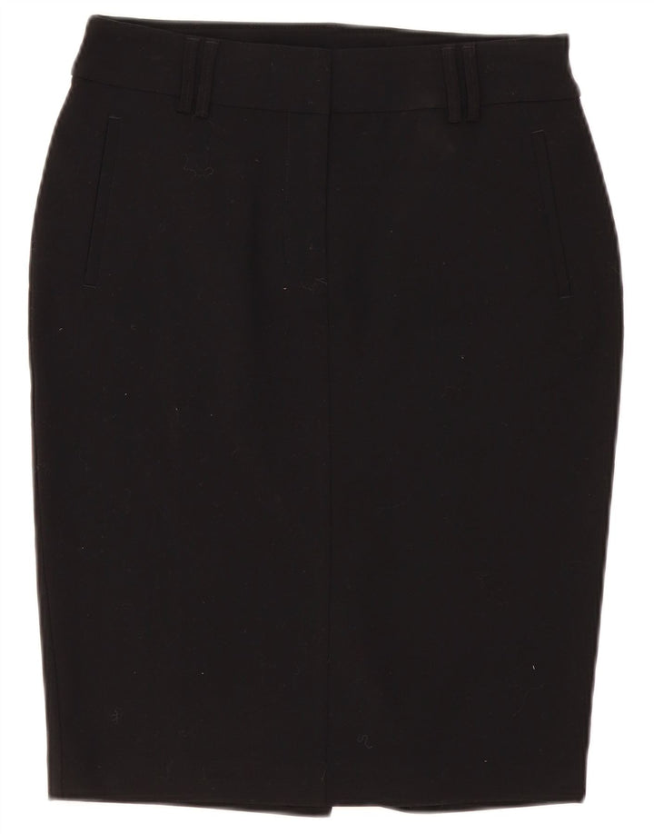 Marks & Spencer Γυναικεία Pencil Φούστα UK 10 Small W30 Black Polyester