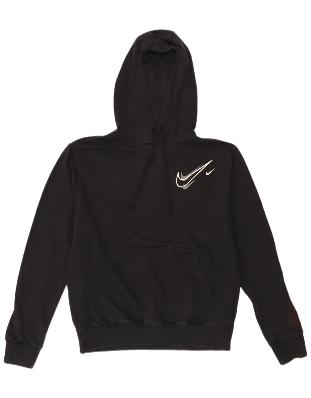 Ανδρικό γραφικό κουκούλα Nike, μεσαίο μαύρο βαμβακερό