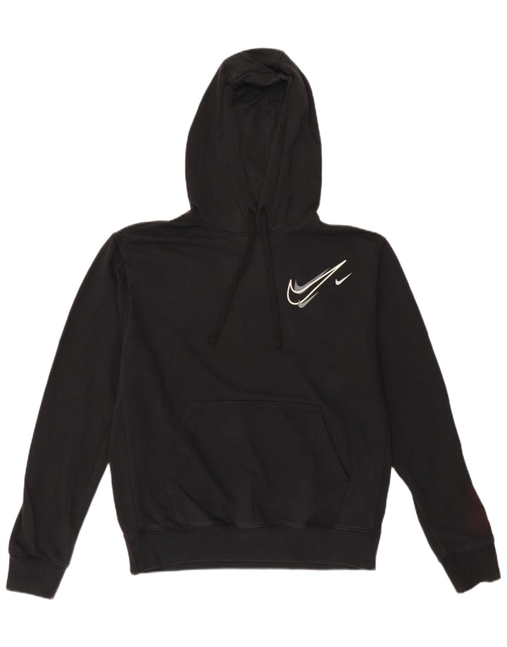 Ανδρικό γραφικό κουκούλα Nike, μεσαίο μαύρο βαμβακερό