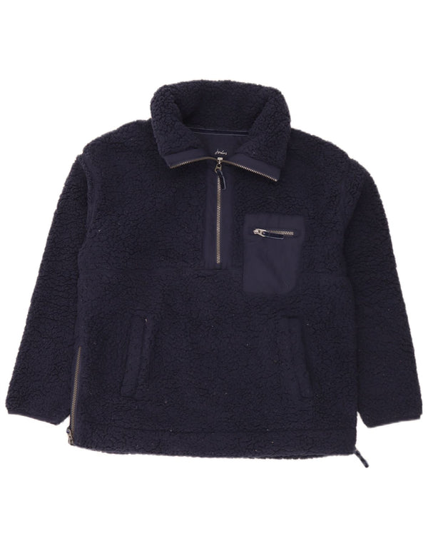 Joules γυναικείο φερμουάρ με φερμουάρ Fleece Jumper UK 14 Large Navy Blue Polyester