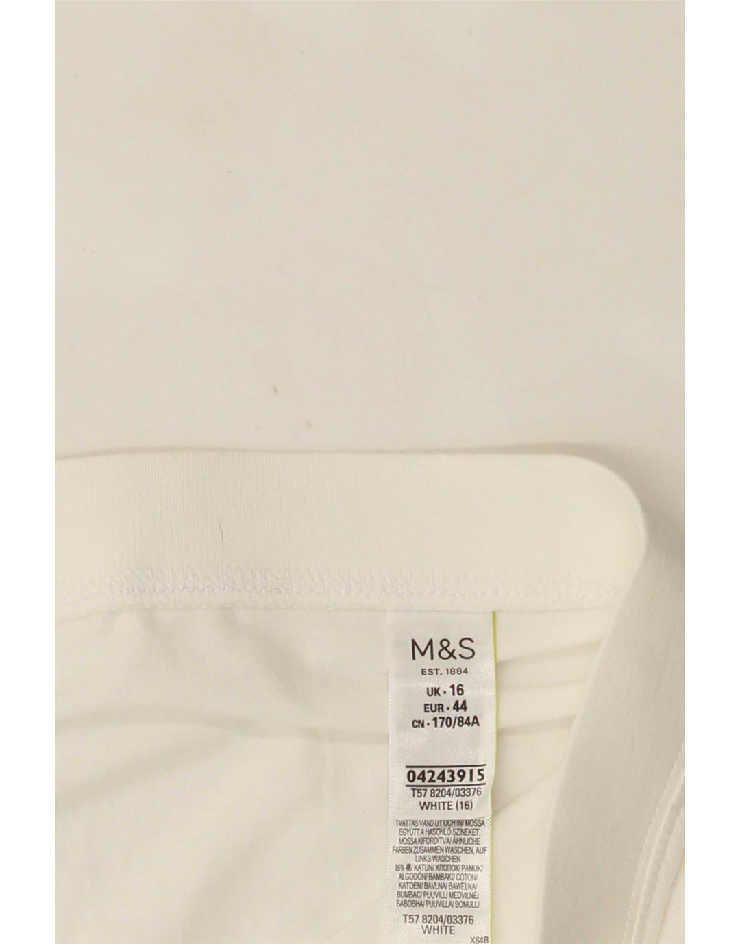 Marks & Spencer Γυναικεία Κάπρι Κολάν UK 16 Μεγάλο λευκό βαμβακερό