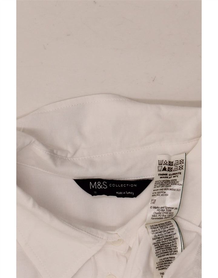 Marks & Spencer Γυναικείο πουκάμισο Oversized UK 18 XL Λευκό βαμβακερό