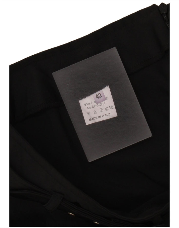 Vintage Γυναικεία Ψηλόμεση Pencil Φούστα IT 42 Medium W26 Μαύρο Πολυεστέρας