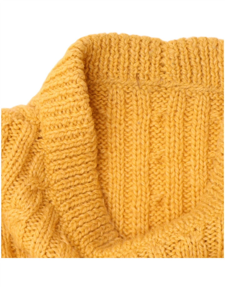Γυναικείο πουλόβερ με λαιμό χελώνα VINTAGE UK 14 Large Yellow