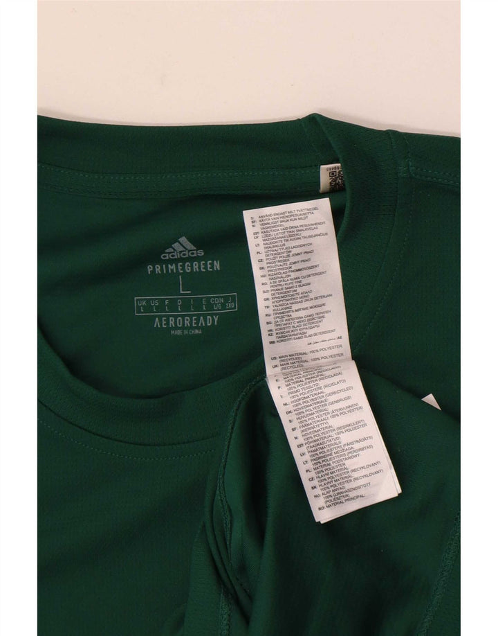 Adidas Ανδρικό T-Shirt Aeroready Top Large Green Polyester