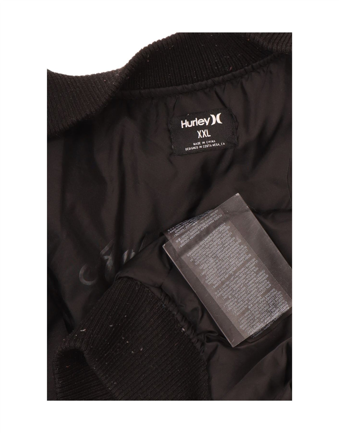 Ανδρικό μπουφάν HURLEY Bomber UK 44 2XL Μαύρο νάιλον