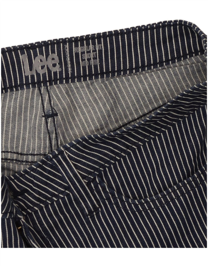 Lee γυναικείο κανονικό σορτς με κανονική εφαρμογή, μεσαίο μπλε ριγέ W34