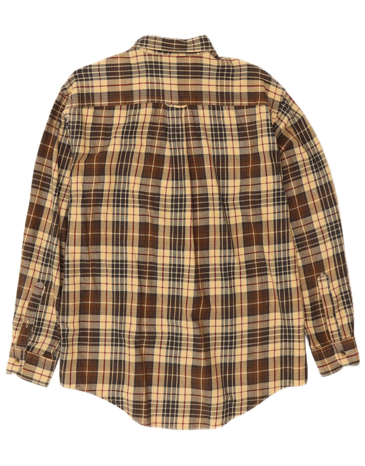 Ανδρικό φανελένιο πουκάμισο NAUTICA, μεσαίο καφέ βαμβακερό