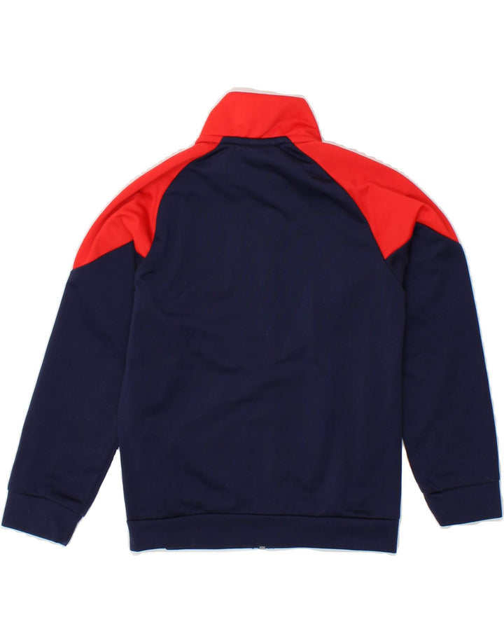PUMA Boys Graphic Tracksuit Top Jacket 5-6 Years Navy Blue Colourblock Vintage Puma and Second-Hand Puma from Messina Hembry 