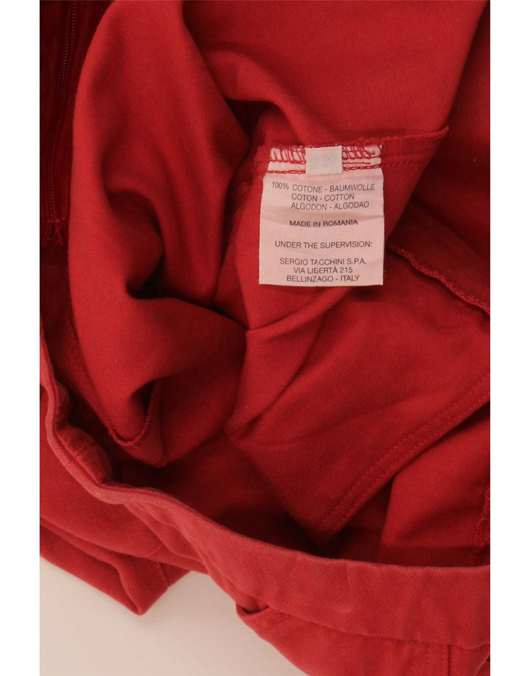 Sergio Tacchini Γυναικεία φούστα σε γραμμή Α IT 42 Medium W30 Κόκκινη βαμβακερή