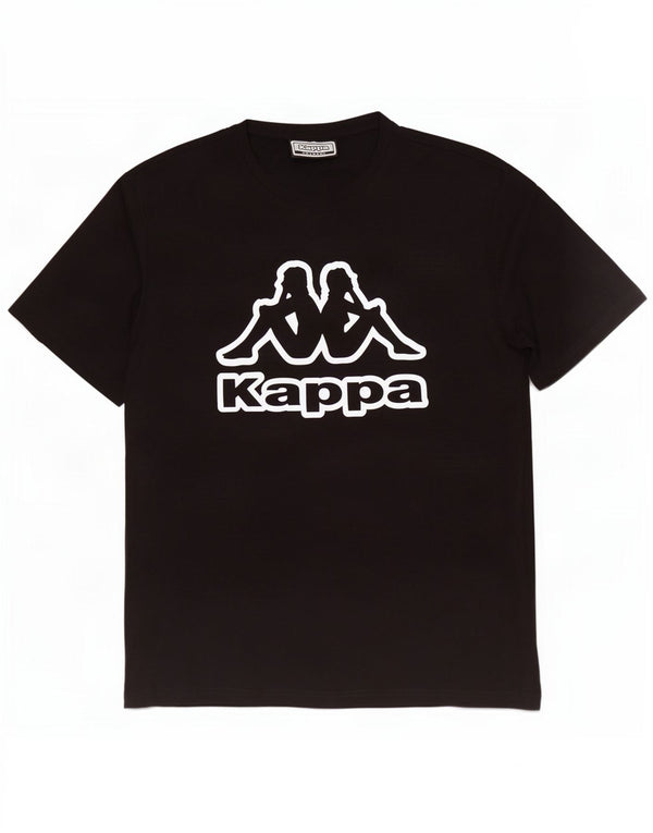 Ανδρικό γραφικό T-Shirt Kappa Top 2XL Μαύρο βαμβακερό