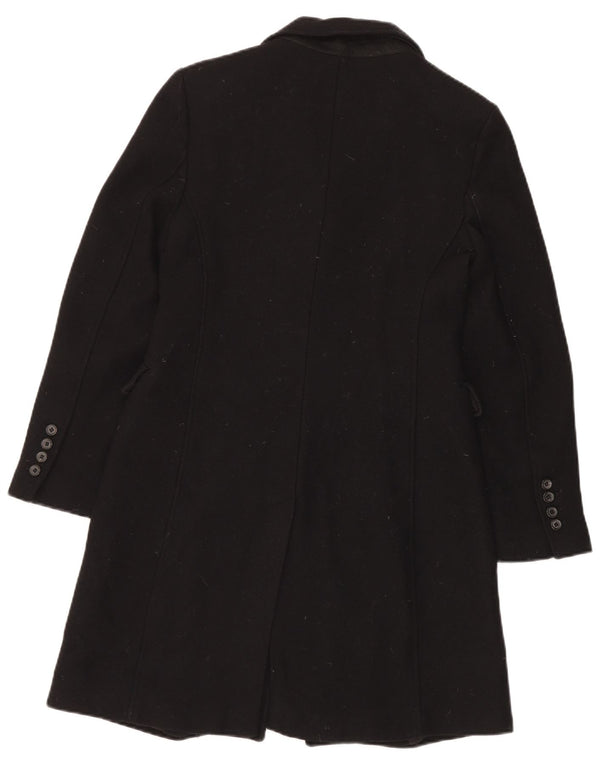 Zara Γυναικείο Πανωφόρι UK 10 Small Black Wool