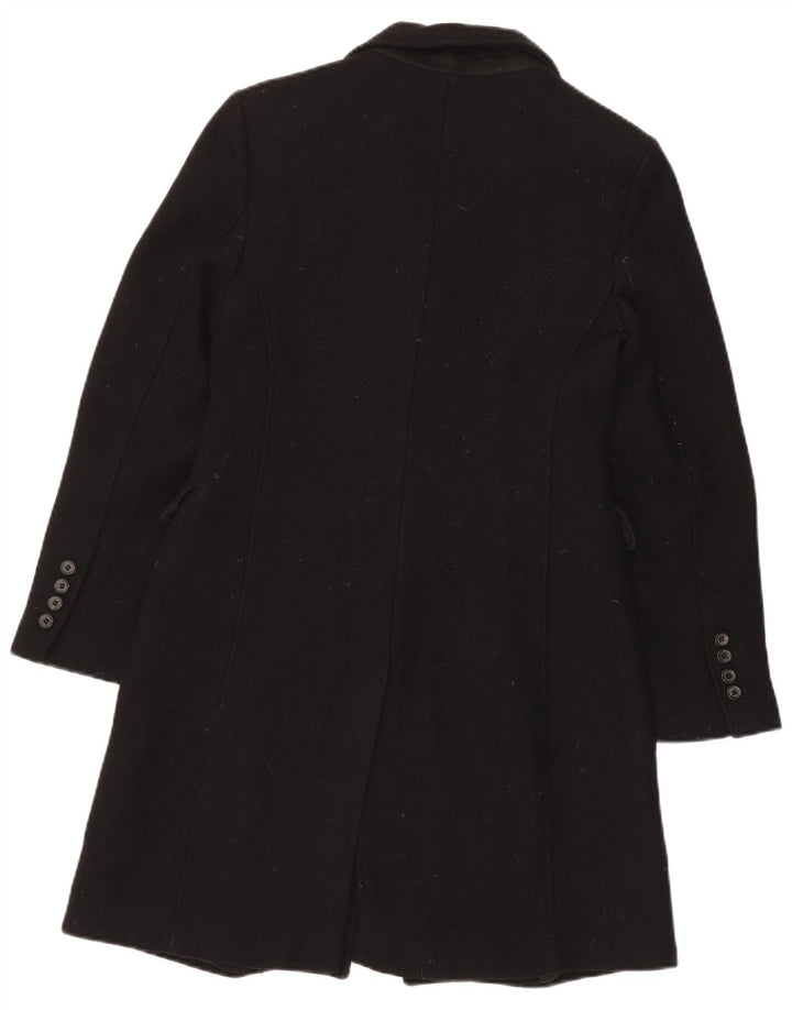 Zara Γυναικείο Πανωφόρι UK 10 Small Black Wool
