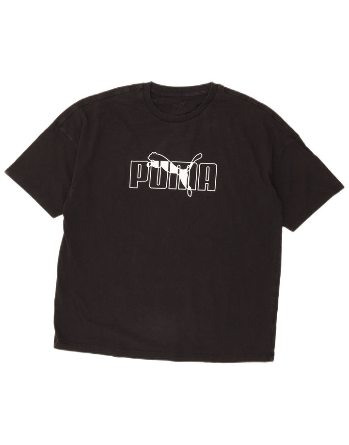 Γυναικείο γραφικό μπλουζάκι Puma Top UK 14 Medium Black