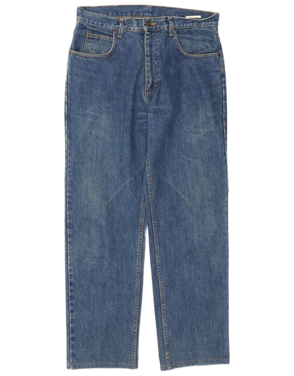 Lee Mens Chicago Straight Jeans W34 L32 Navy Blue Cotton