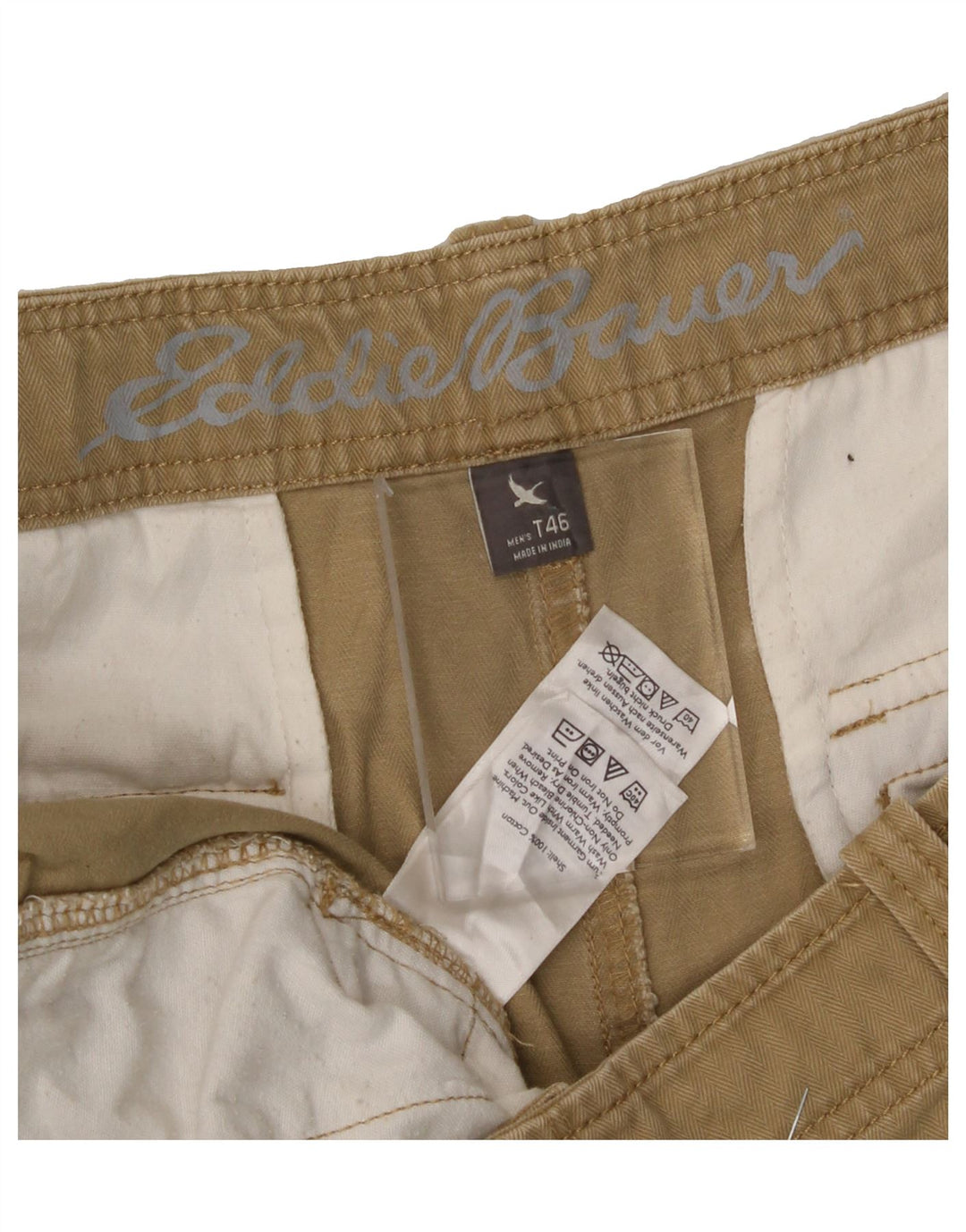 EDDIE BAUER Mens Cargo Shorts W46 3XL Beige Cotton Vintage Eddie Bauer and Second-Hand Eddie Bauer from Messina Hembry 