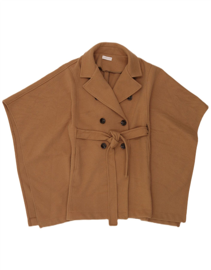 Diana Gallesi Γυναικείο διπλό παλτό Cape One Size Beige Polyester
