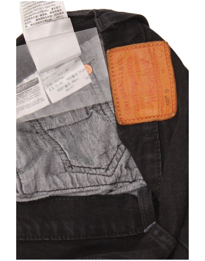 Levi's Mens 501 Straight Jeans W29 L28 Μαύρο βαμβακερό