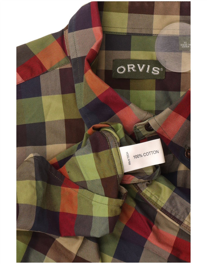 Ανδρικό πουκάμισο Orvis XL Πράσινο βαμβακερό καρό