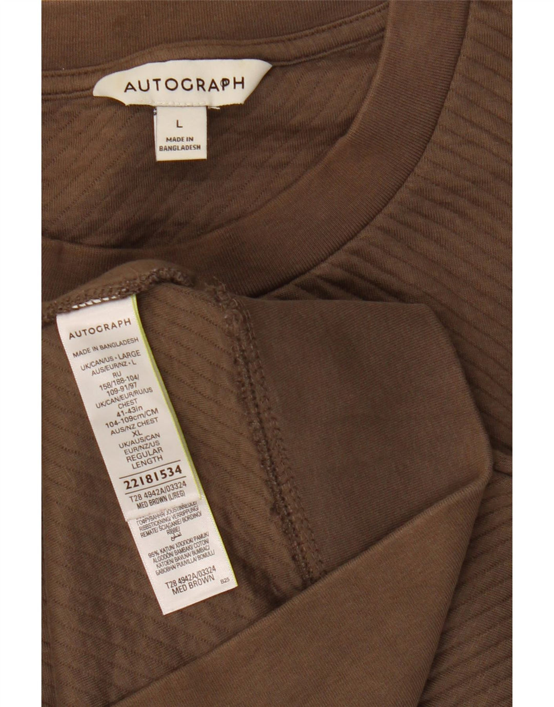 Marks & Spencer Ανδρικό Φούτερ Autograph Jumper Μεγάλο Καφέ Βαμβακερό