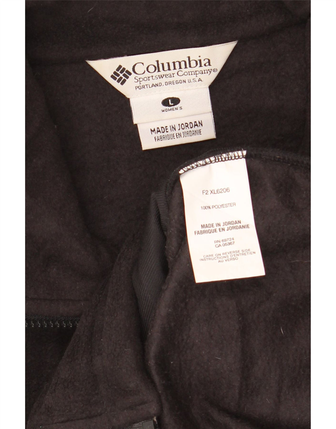 COLUMBIA Γυναικείο Fleece Gilet UK 16 Μεγάλος Μαύρος Πολυεστέρας