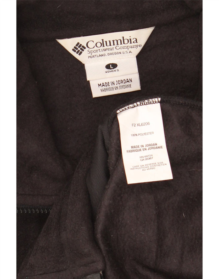 COLUMBIA Γυναικείο Fleece Gilet UK 16 Μεγάλος Μαύρος Πολυεστέρας