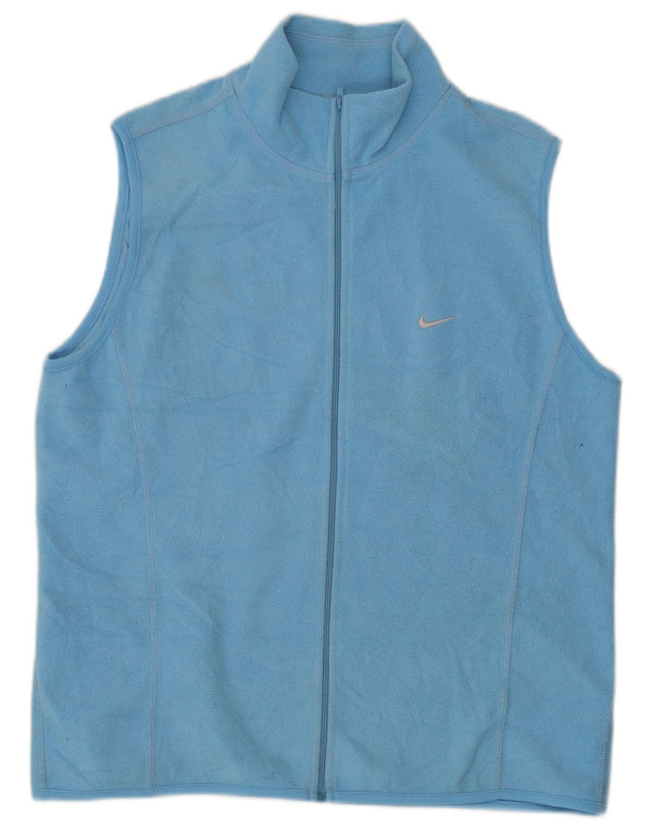 Nike Γυναικείο Fleece Gilet UK 14 Large Blue Polyester