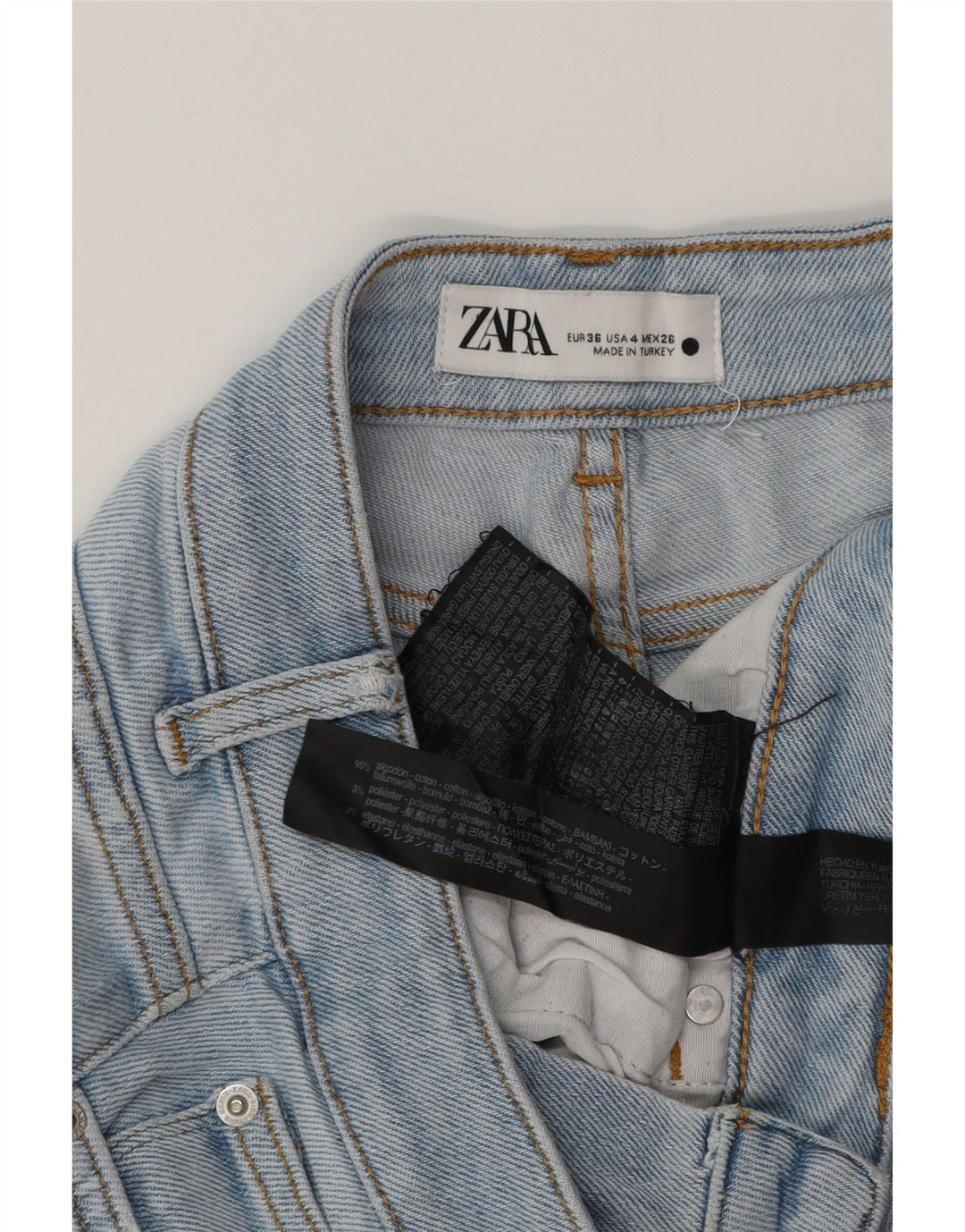 ZARA Γυναικείο τζιν κωνικό EU 36 XS W26 L28 Μπλε βαμβακερό