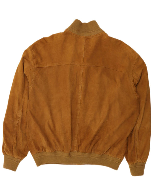 Conbipel Ανδρικό Suede Bomber Jacket IT 56 2XL Beige Leather