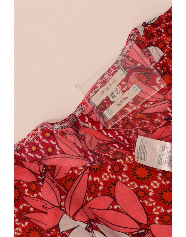 Γυναικεία μπλούζα White Stuff Top UK 12 Medium Red Floral Viscose