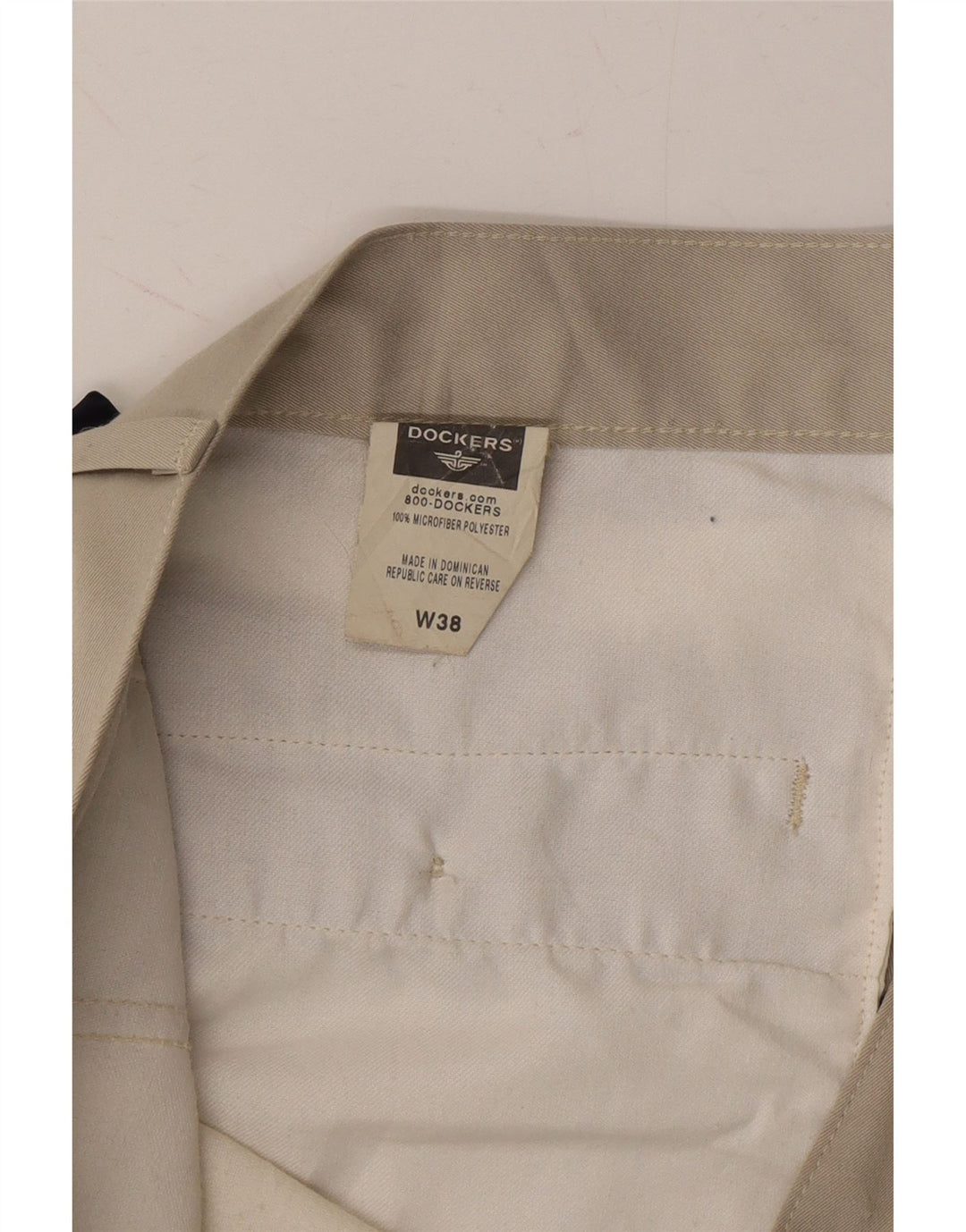 DOCKERS Mens Pegged Chino Shorts  W38 XL Beige Polyester Vintage Dockers and Second-Hand Dockers from Messina Hembry 