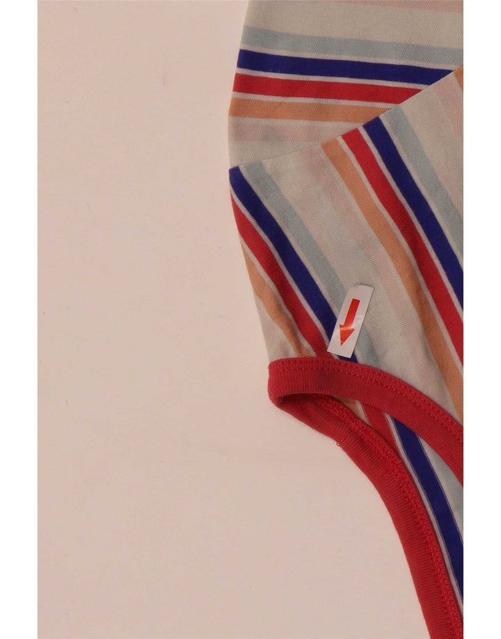 Vans Γυναικείο T-Shirt Top UK 14 Μεγάλο πολύχρωμο βαμβακερό ριγέ