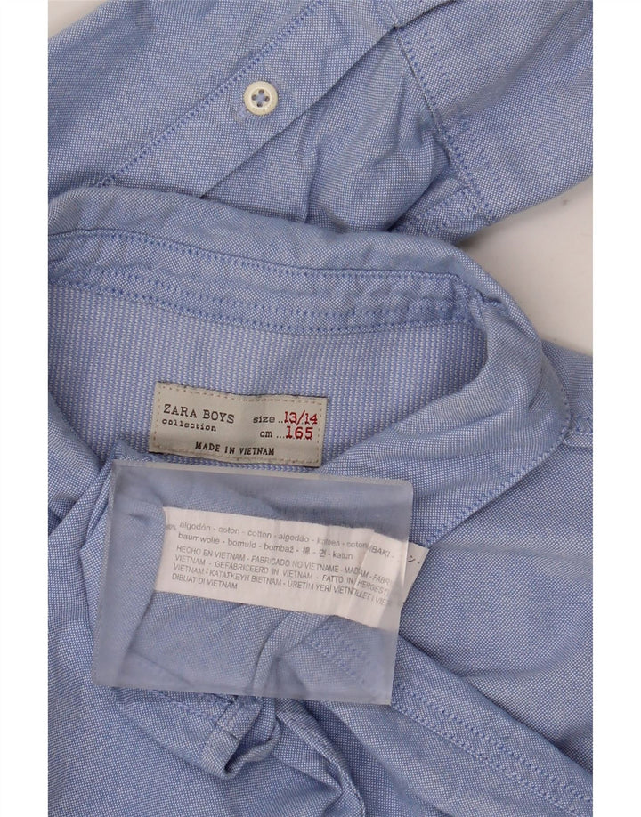 Zara Μπλουζάκι για αγόρια 13-14 ετών Μπλε βαμβακερό