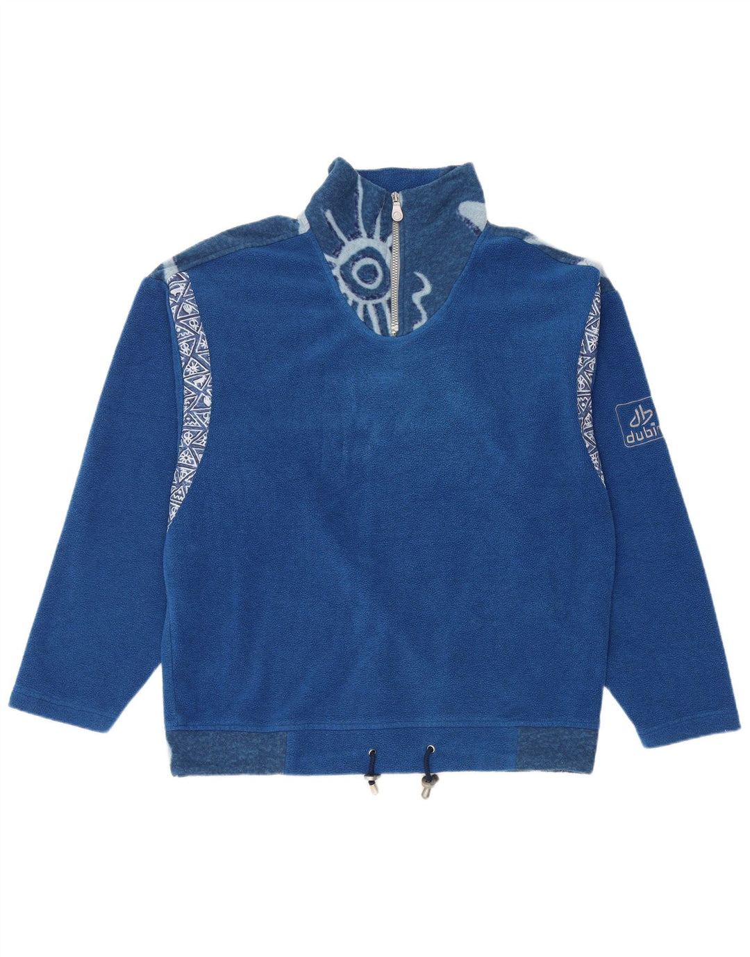Dubin Ανδρικό φερμουάρ Fleece Jumper IT 52 Μεγάλο μπλε γεωμετρικό πολυεστέρα