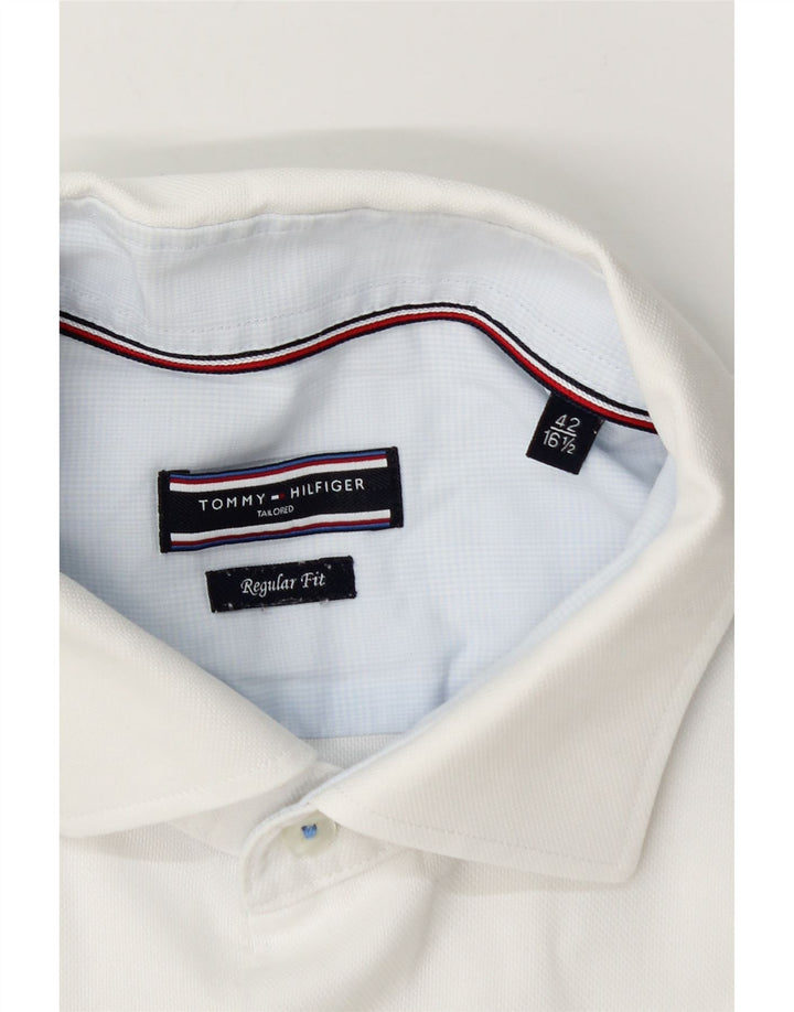 Tommy Hilfiger Ανδρικό πουκάμισο με κανονική εφαρμογή μέγεθος 42 16 1/2 μεγάλο λευκό