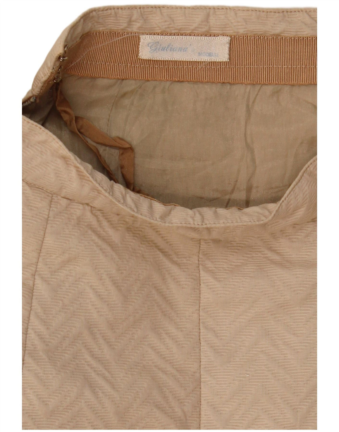 Γυναικεία ίσια φούστα VINTAGE W27 Small Beige Chevron