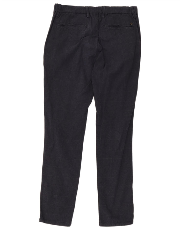Massimo Dutti Ανδρικό παντελόνι Chino EU 42 Large W32 L29 Navy Blue Check