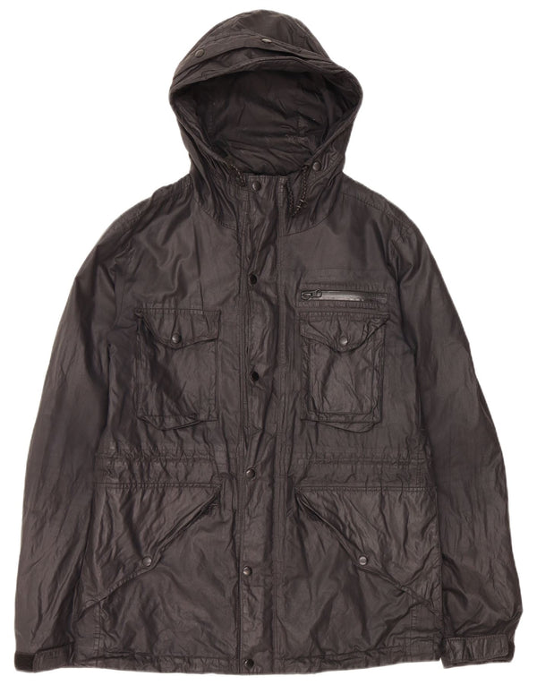 ALL SAINTS Ανδρικό μπουφάν με κουκούλα Utility UK 38 Μεσαίο Μαύρο