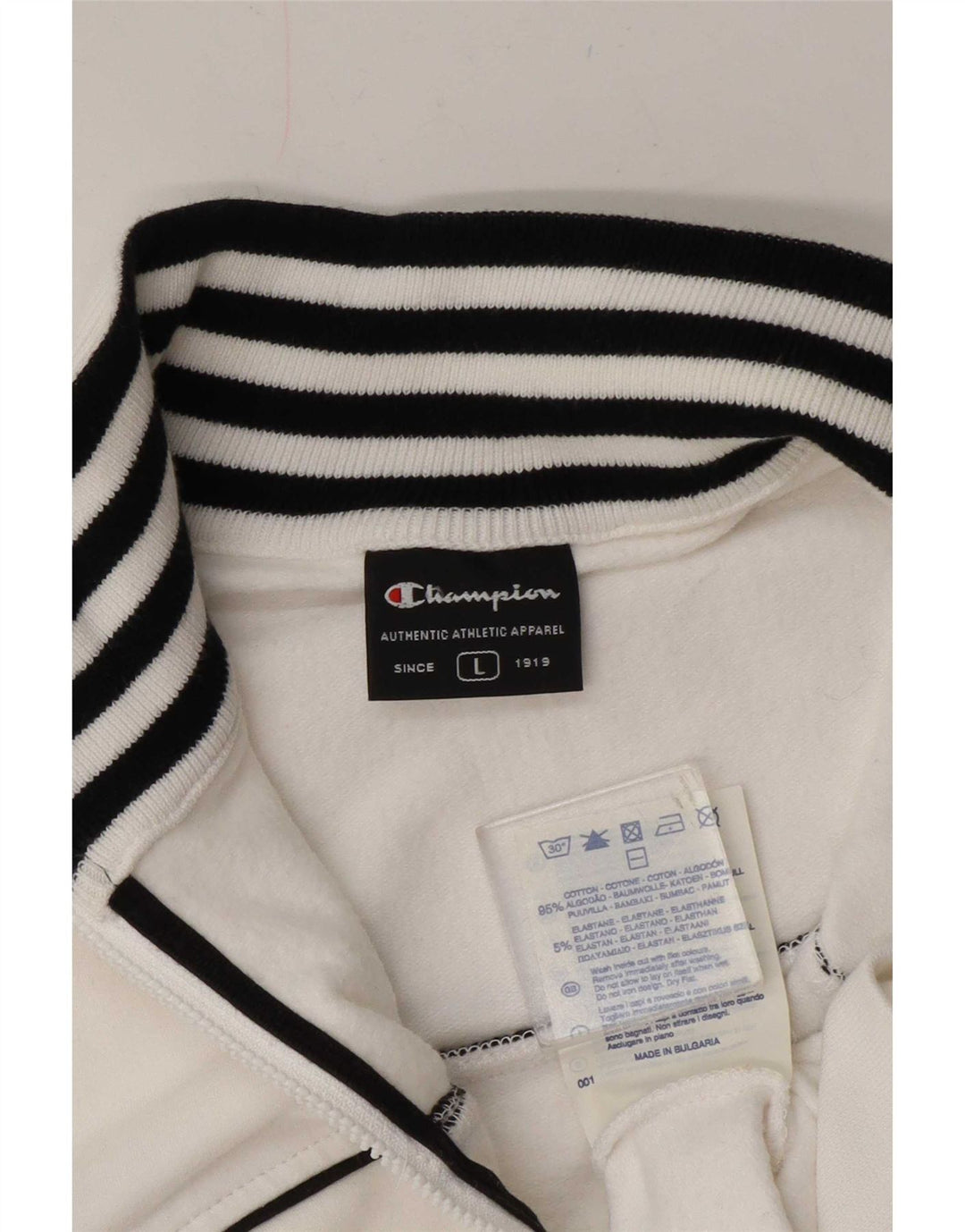 Champion Γυναικεία αθλητική φόρμα Top Jacket UK 14 Large White Cotton