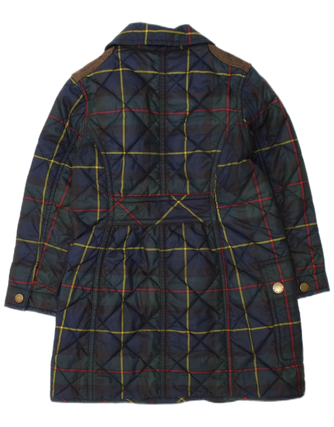 Ralph Lauren Girls Quilted Jacket 3-4 Years Navy Blue Check