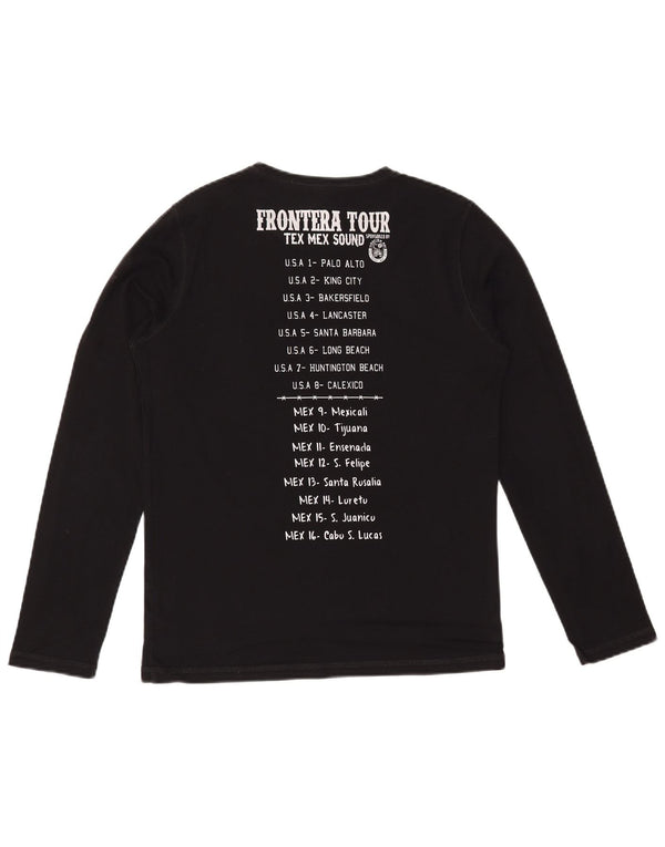 SCORPION BAY Boys Graphic Top Μακρυμάνικο 13-14 ετών 2XL Μαύρο βαμβακερό