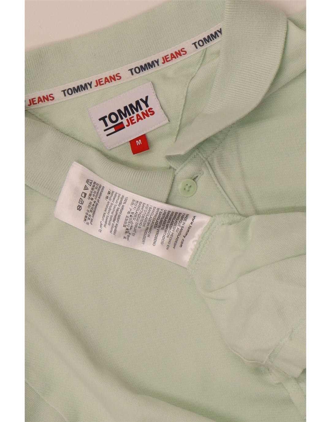 Ανδρικό πουκάμισο πόλο Tommy Hilfiger, μεσαίο πράσινο βαμβακερό