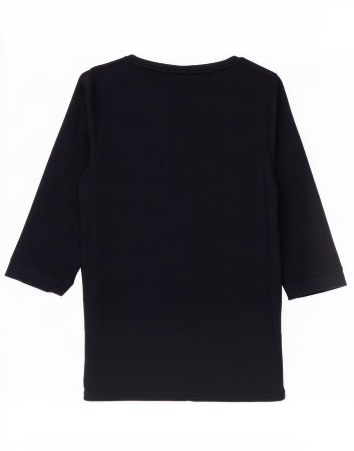 Marks & Spencer Γυναικεία μπλούζα 3/4 μανίκια UK 14 μεσαία μπλε βισκόζη